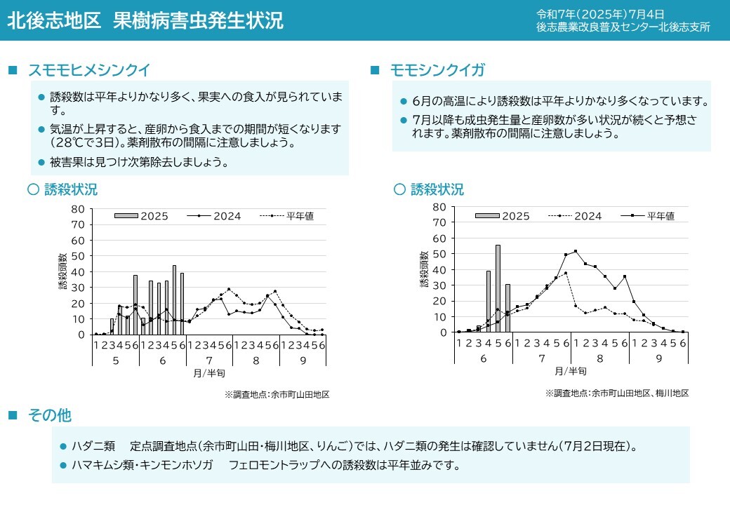 果樹病害虫発生状況
